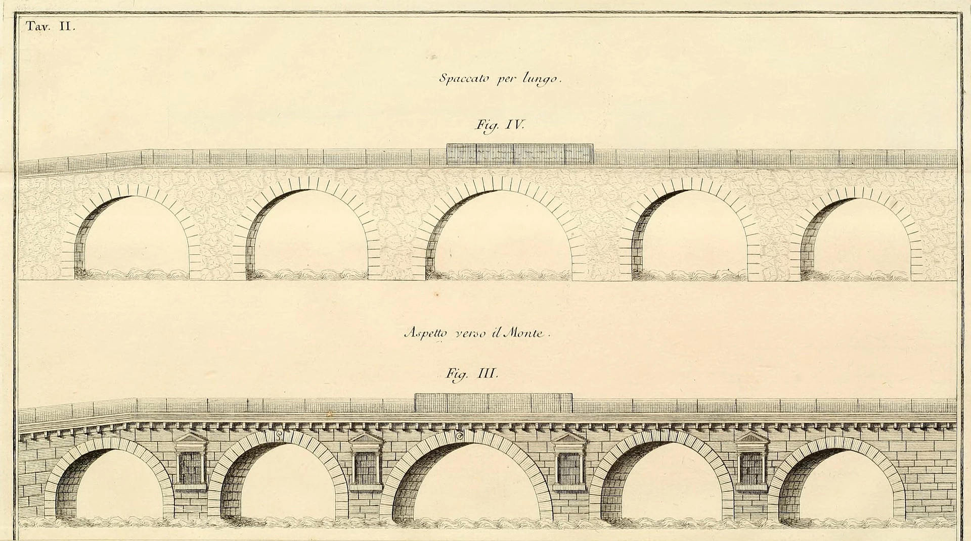 Ponte di Tiberio, aspetto verso il monte